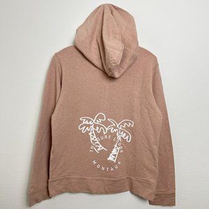 Monrow Girls Hoodie Size 10 Surf Lodge Montauk Zip Up Cheeky Pink